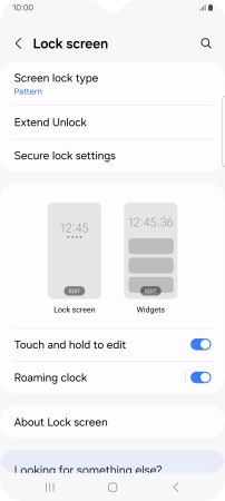 Press Screen lock type and key in the additional phone lock code you created earlier.