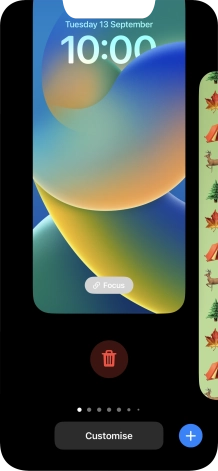 Press the delete icon. Press the delete icon.