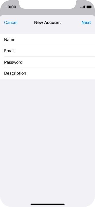 Press Description and key in the required name. Press Description and key in the required name.