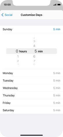 Select the required time limit.
