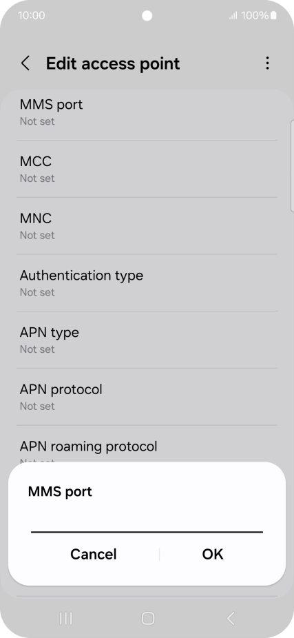 Key in 80 and press OK.