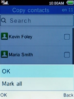 Select Mark all and press the Left selection key.