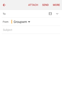 Press the search field and key in the first letters of the recipient's name.