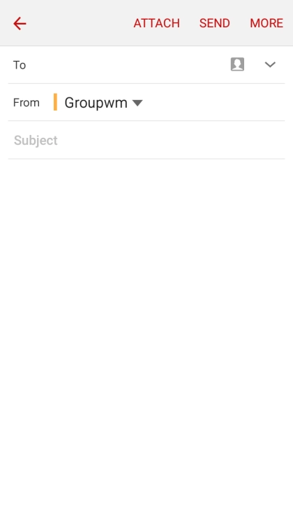 Press the search field and key in the first letters of the recipient's name.