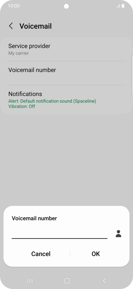 Key in (prefix) 5 (your phone number) and press OK.