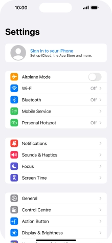 Press Sign in to your iPhone.