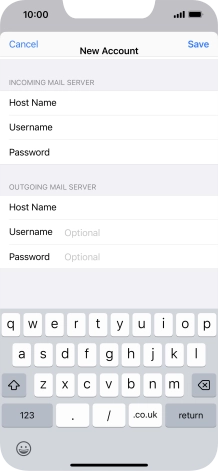 Press Save. Your email account has now been set up. To select more settings for incoming and outgoing server, proceed with the following steps.