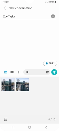 Press the gallery icon and go to the required folder.
