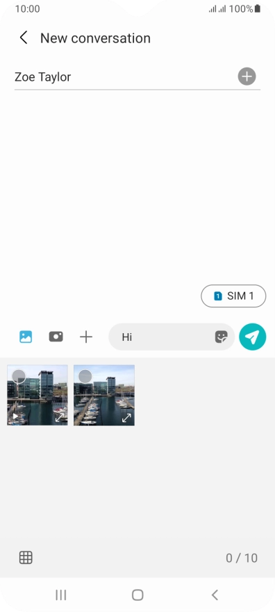 Press the gallery icon and go to the required folder.