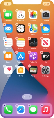 Press the home screen icon. Press the home screen icon.