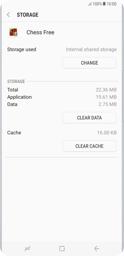 Press CLEAR CACHE.