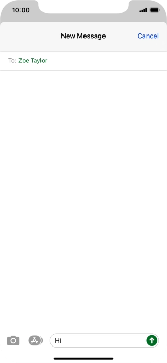 Press the send icon. Press the send icon.