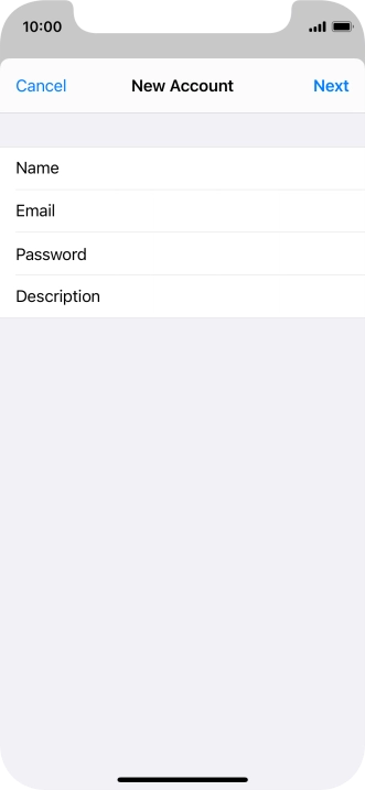 Press Description and key in the required name.