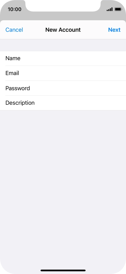 Press Description and key in the required name.