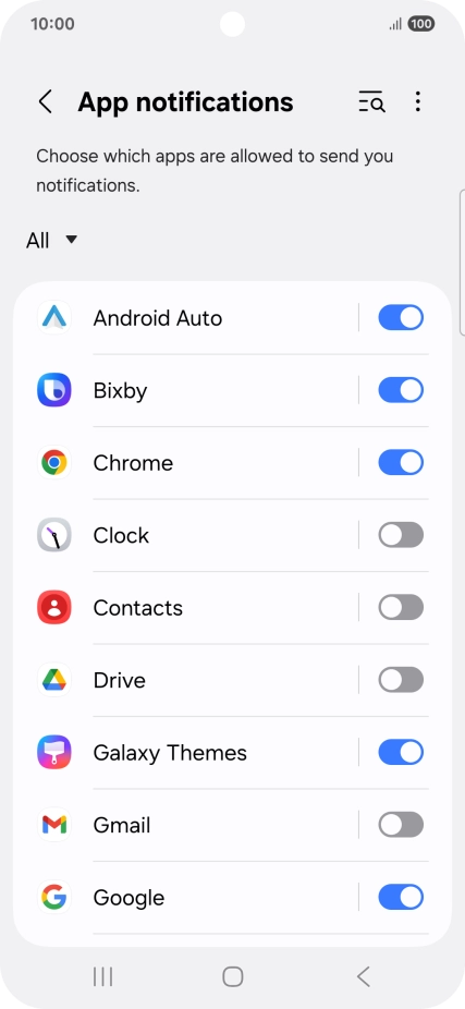 Press the drop down list.