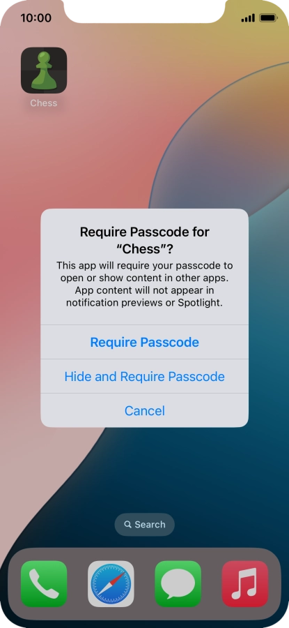 Press Require Passcode.