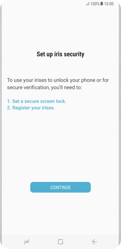 Press CONTINUE. Press CONTINUE.