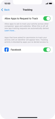 Press the indicator next to 