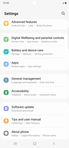 Press Software update.