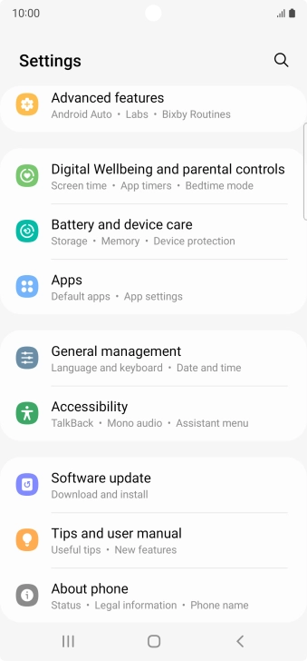 Press Software update.