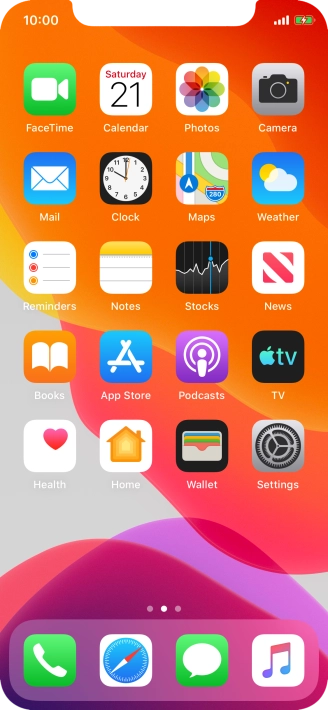 When the battery charging icon is displayed, the battery is charging.