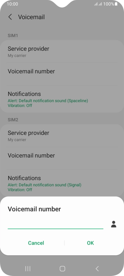 Key in (prefix) 5 (your phone number) and press OK.