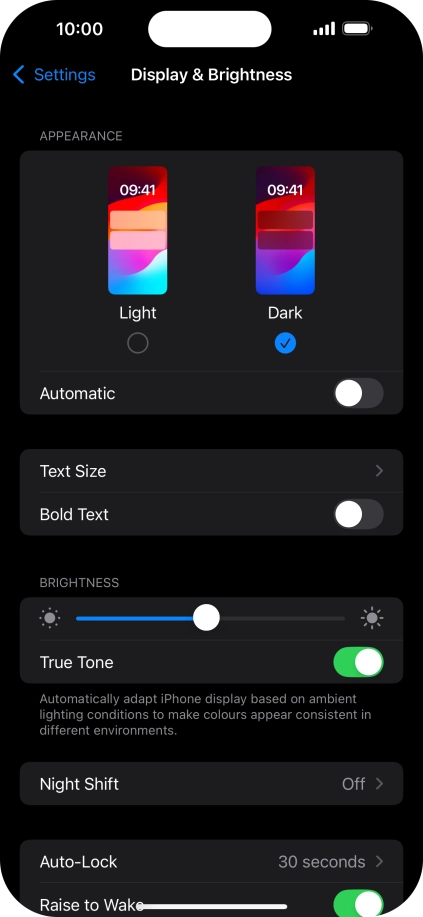 Press the indicator next to 