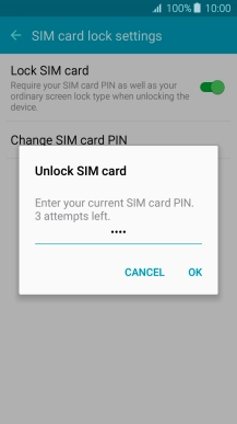 Key in your PIN and press OK.