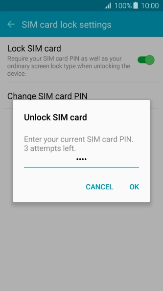 Key in your PIN and press OK.
