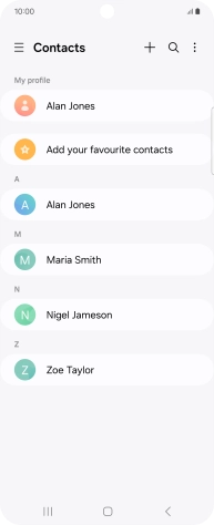 Press the new contact icon.