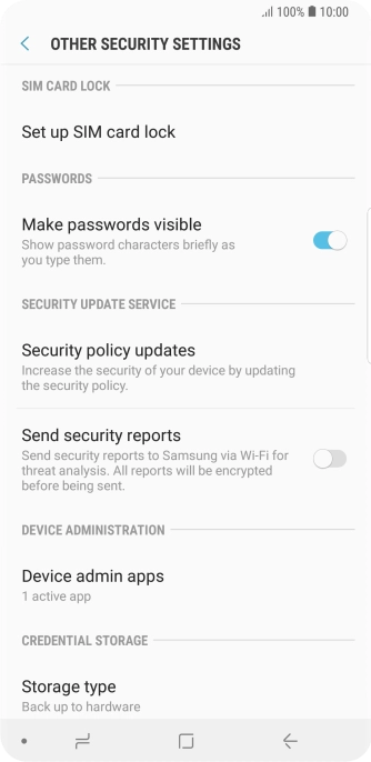 Press Set up SIM card lock.
