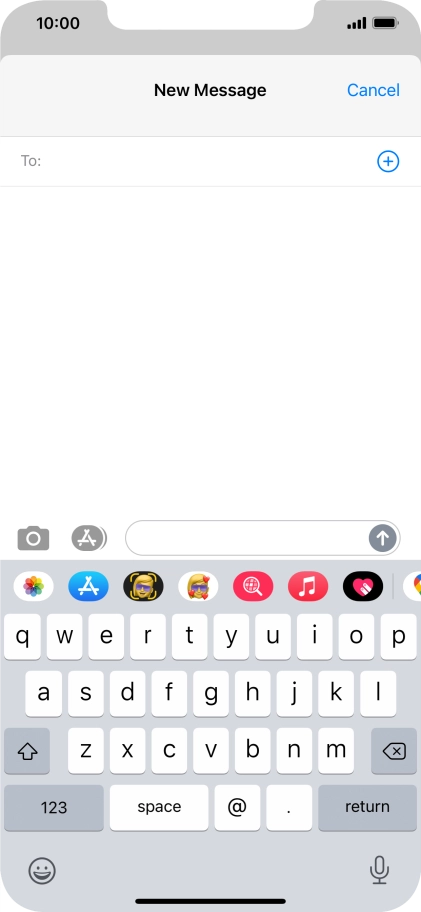 Press To: and key in the first letters of the recipient's name.