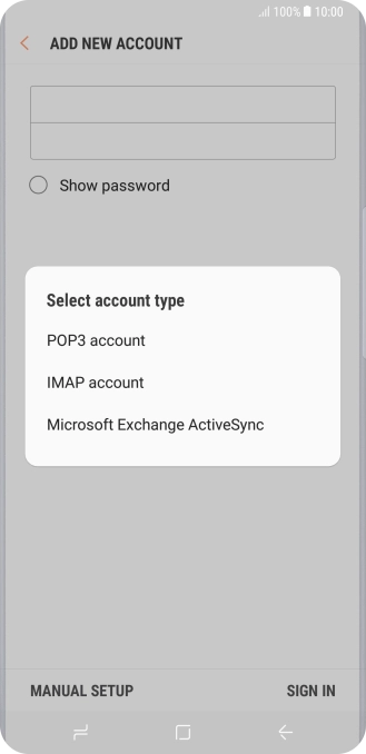 Press IMAP account.