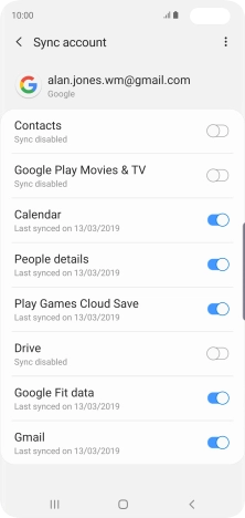 Press the indicator next to 