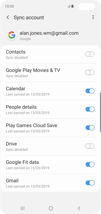 Press the indicator next to 