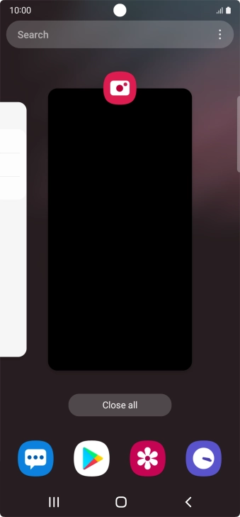 To end one running application, slide your finger upwards on the required application.