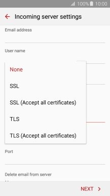 Press None to turn off the function.