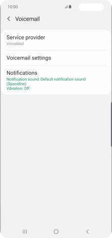 Press Voicemail settings.