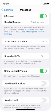 Press the indicator next to 