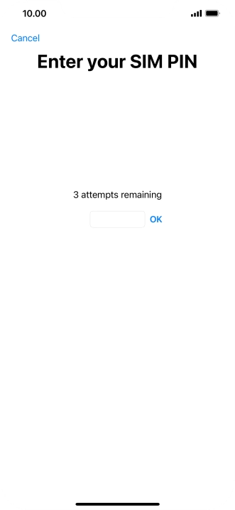 If your SIM is locked, key in your PIN and press OK.