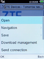 Select Save and press the Left selection key.