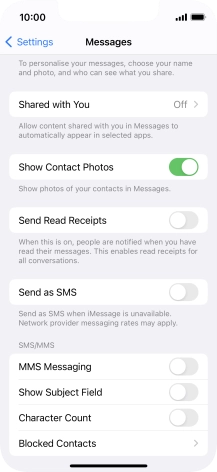 Press the indicator next to 
