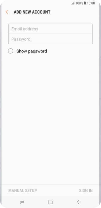 Press Email address and key in your email address.