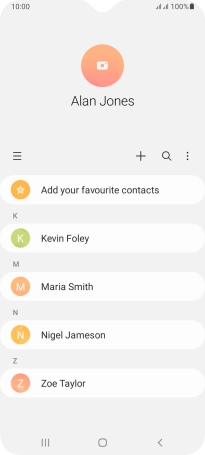 Press the new contact icon.