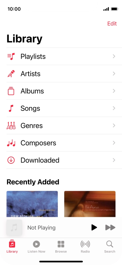 Press Playlists.