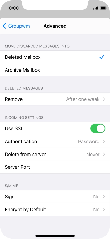 Press the indicator next to 