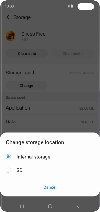 Press the name of the memory card.