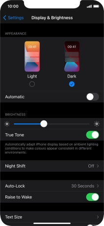 Press the indicator next to 
