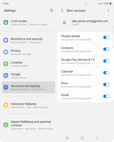 Press the Home key to return to the home screen.