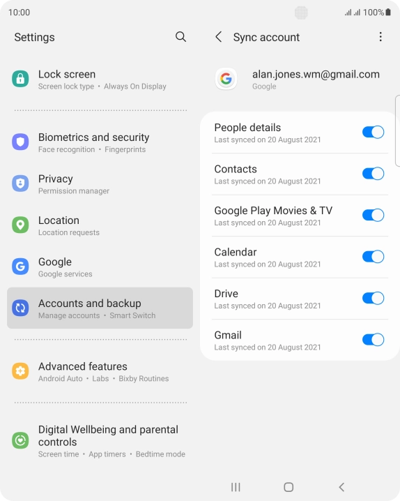 Press the Home key to return to the home screen.